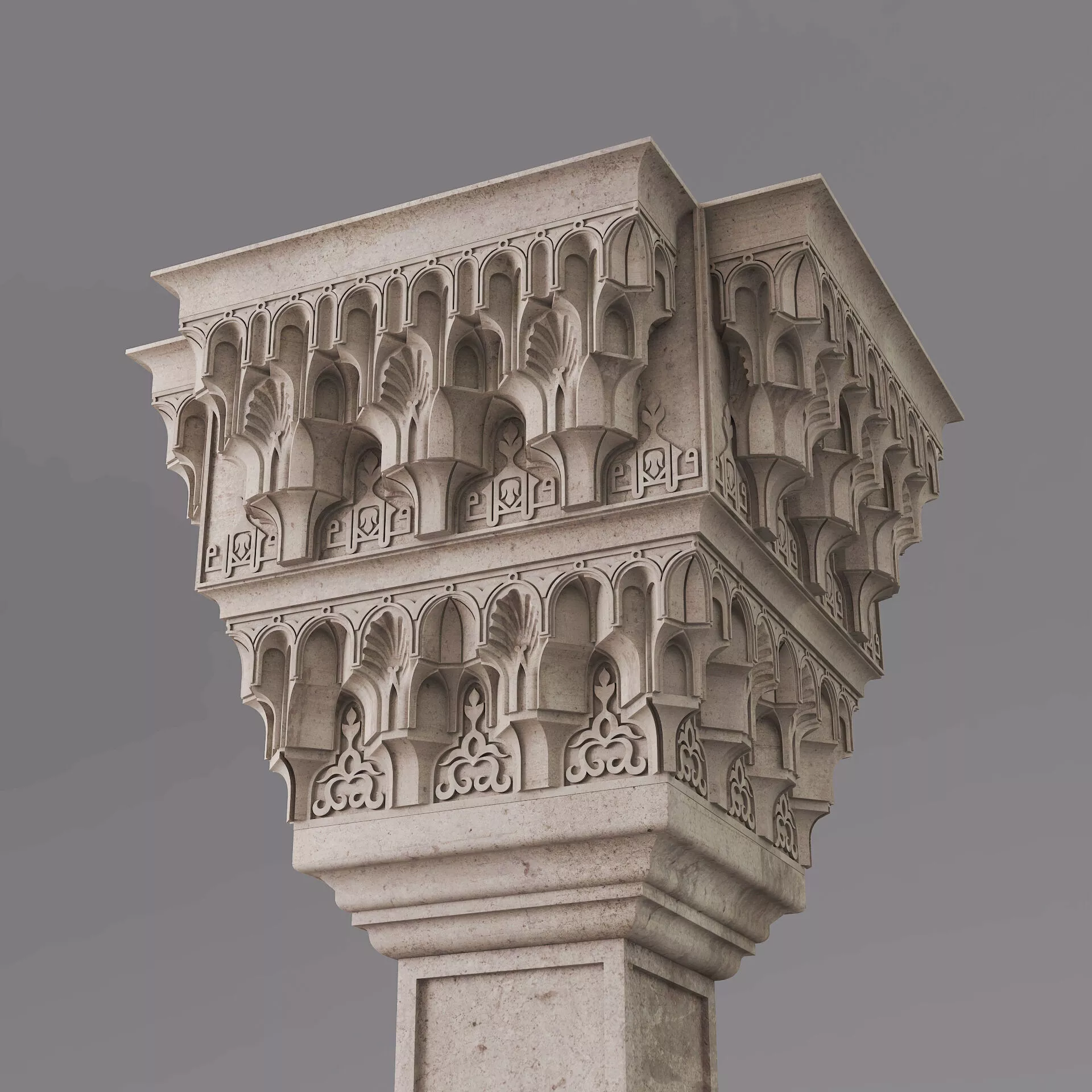 Architectural Muqarnas Column 001 3D model