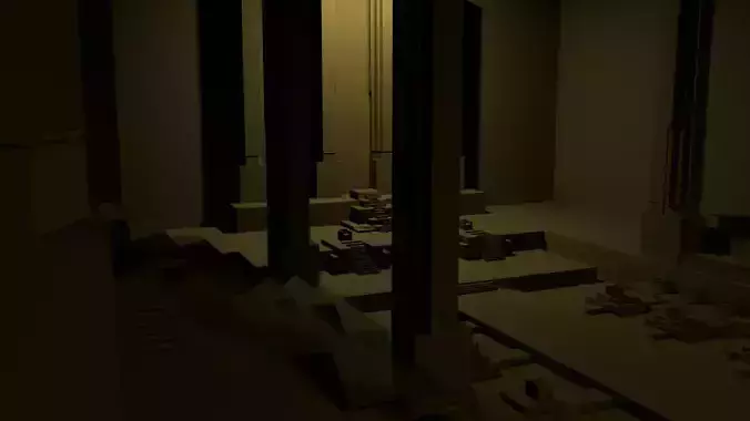 Royal Court Low-poly 3D model