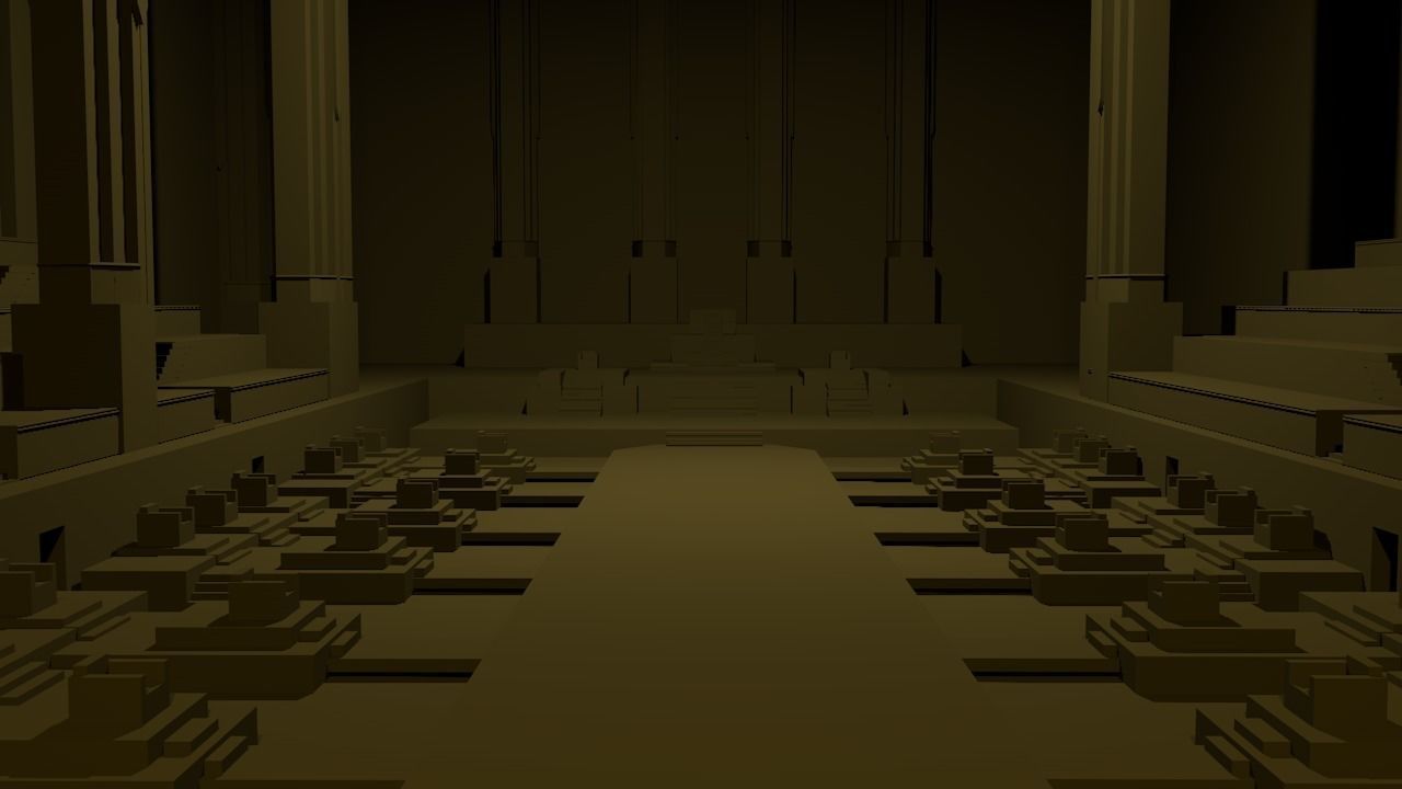 Royal Court Low-poly 3D model_3