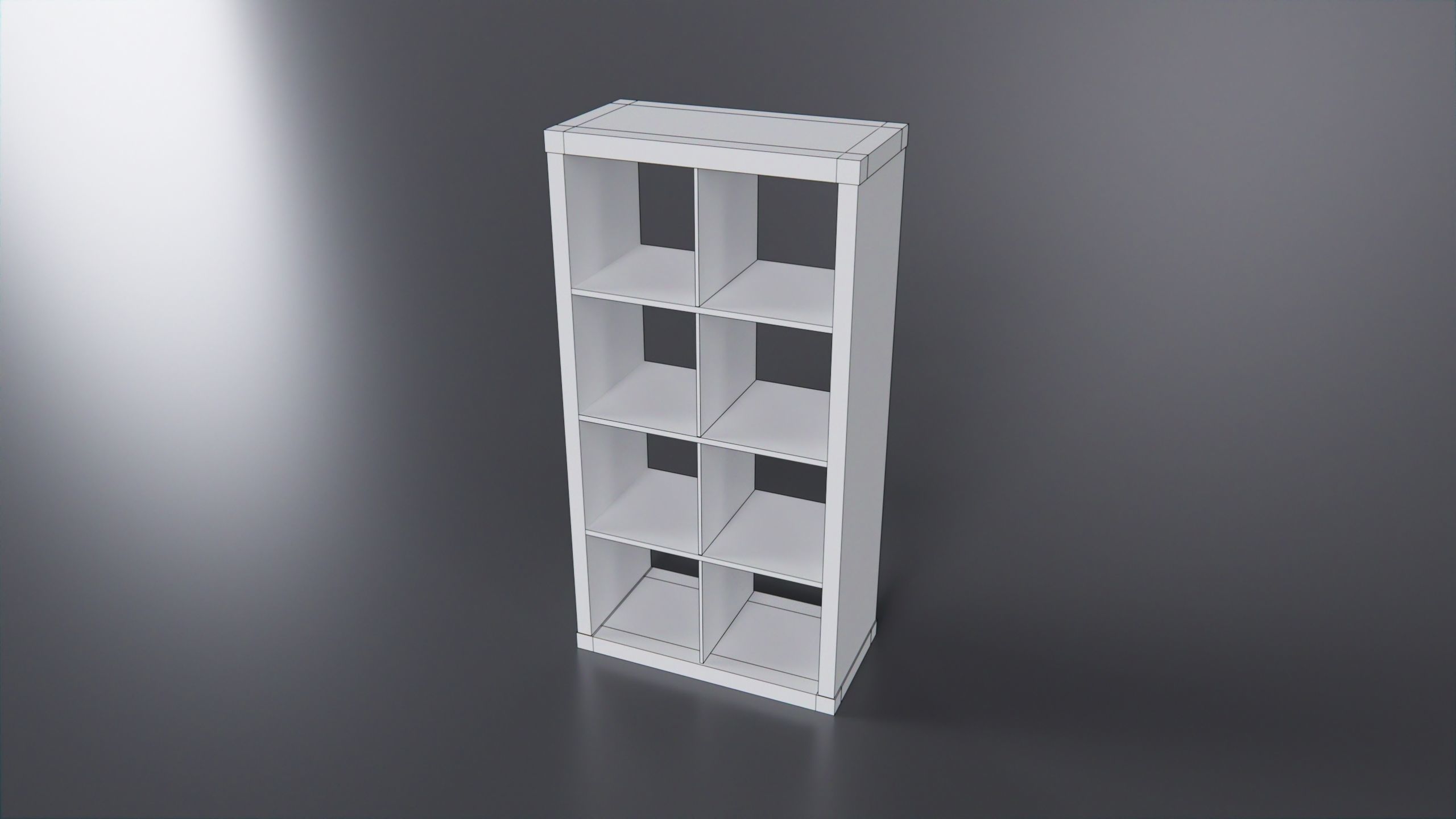 IKEA KALLAX 77x147 cm Low-poly 3D model_5
