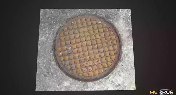 Manhole Cover1 Low-poly 3D model