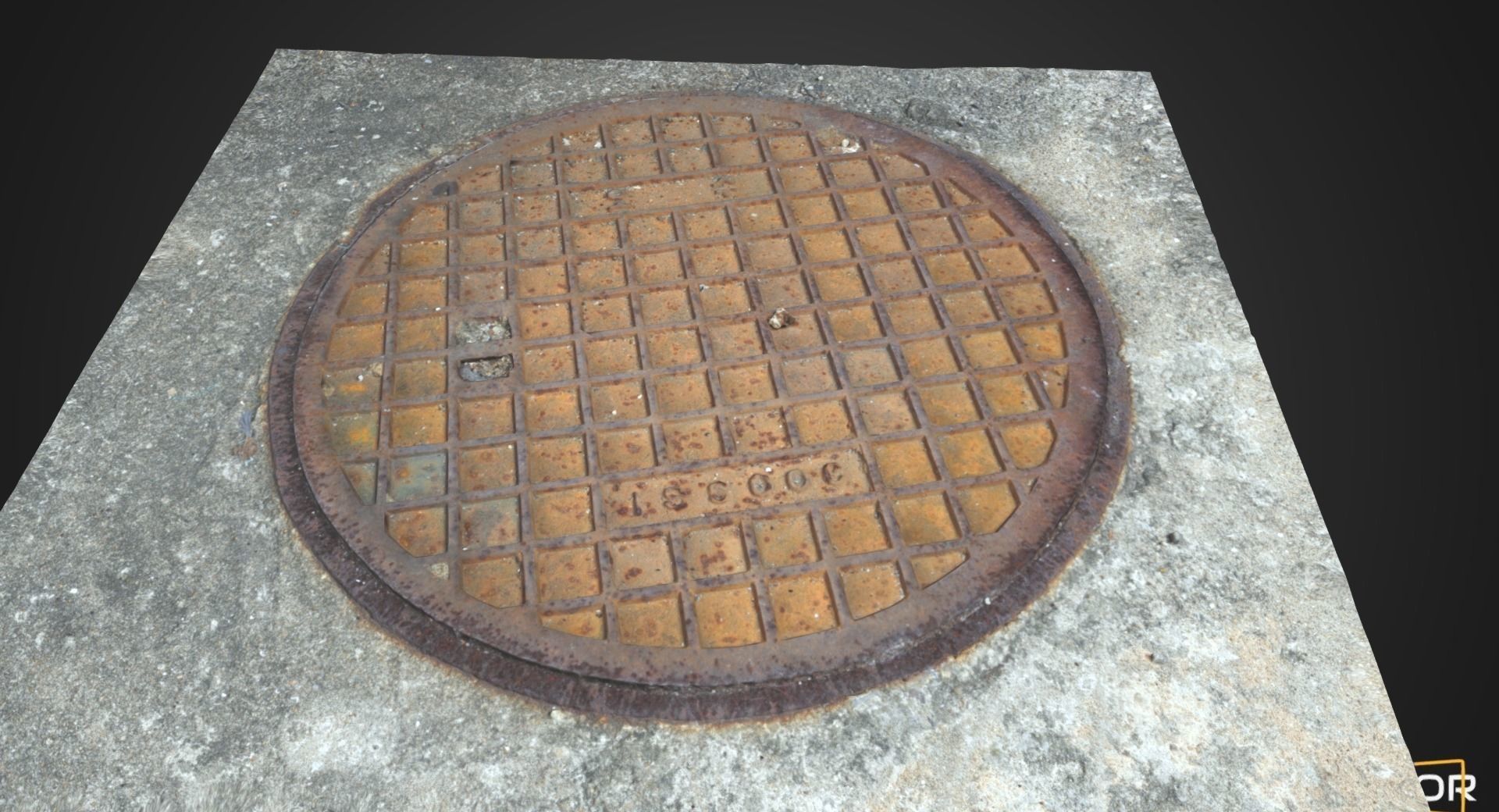 Manhole Cover1 Low-poly 3D model_4