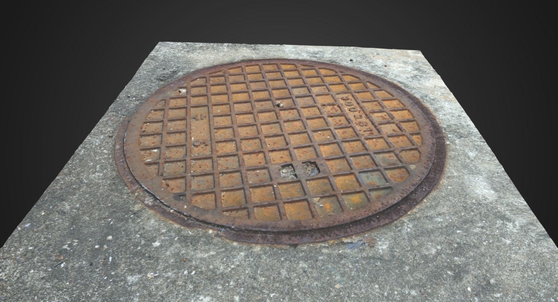 Manhole Cover1 Low-poly 3D model_3