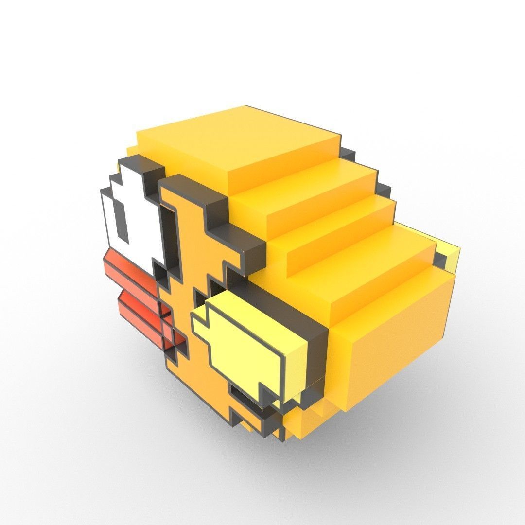 Flappy Bird 3D with Animation Low-poly 3D model_5