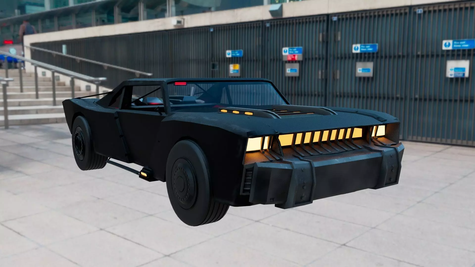 The Batman 2022 batmobile  3D model_0