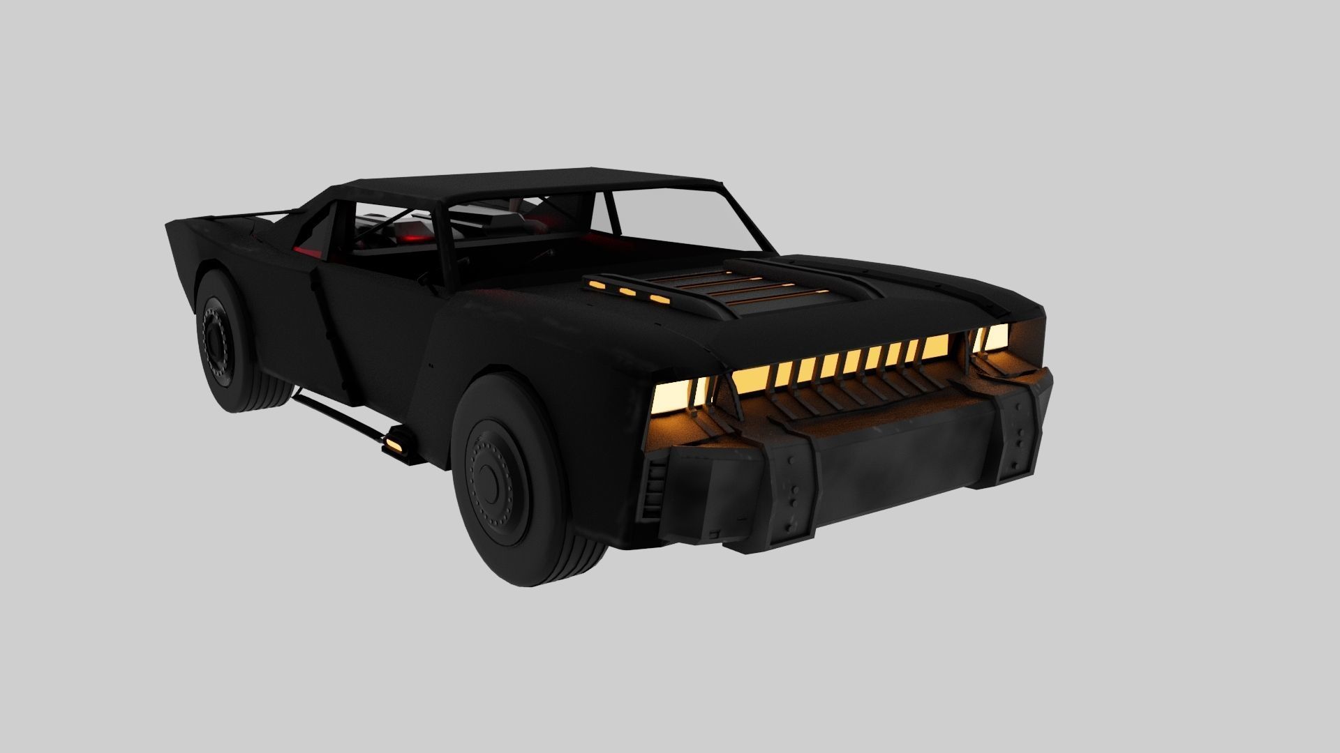 The Batman 2022 batmobile  3D model_1