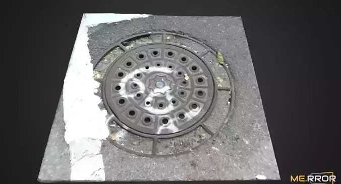 Manhole Cover 5 Low-poly 3D model