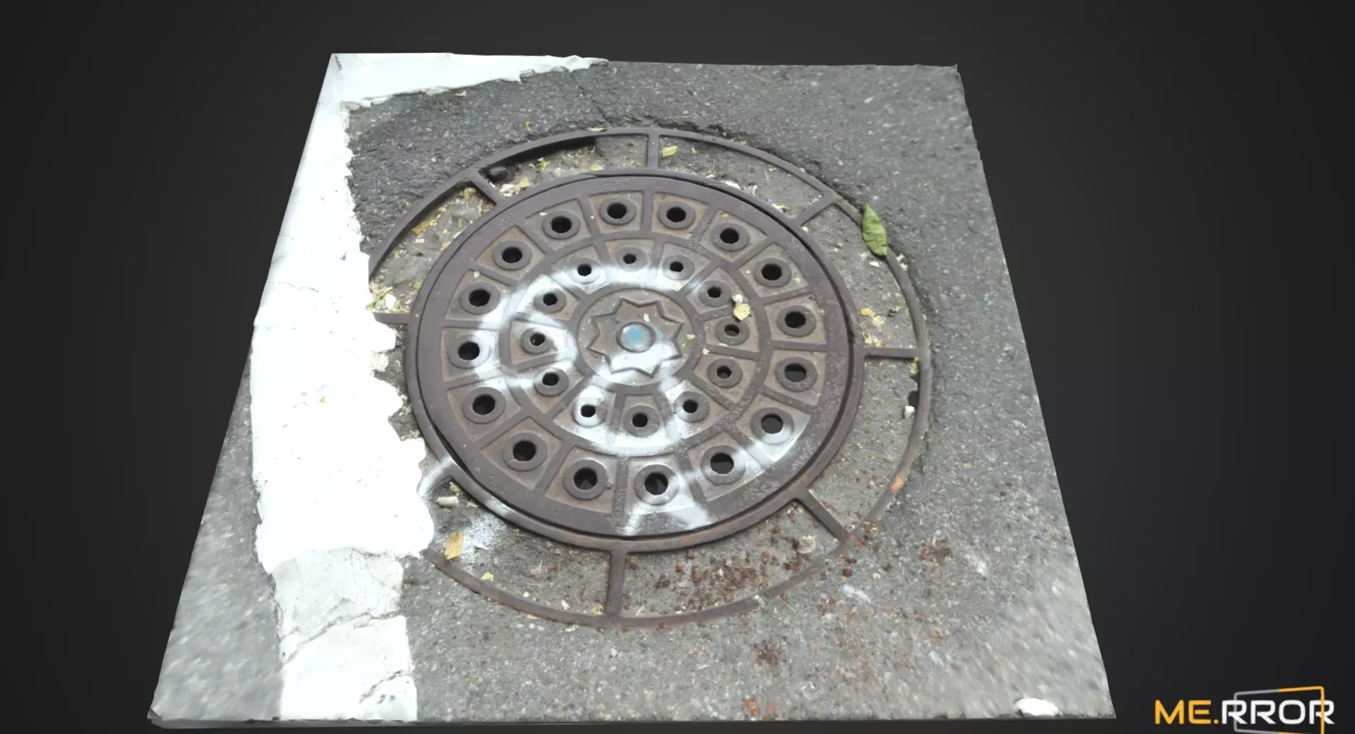Manhole Cover 5 Low-poly 3D model_0