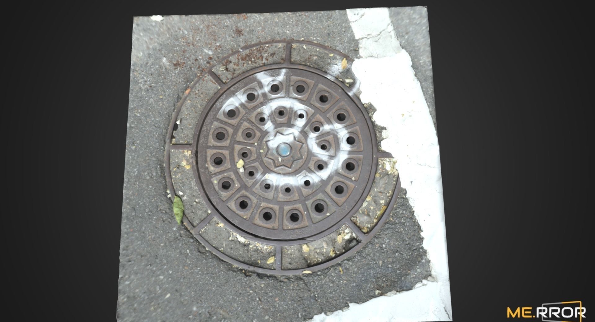 Manhole Cover 5 Low-poly 3D model_2