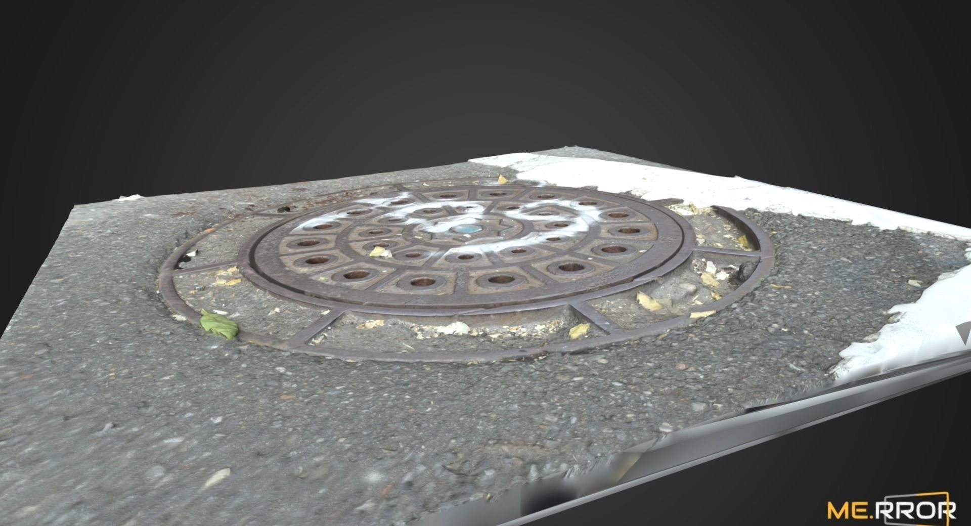 Manhole Cover 5 Low-poly 3D model_3