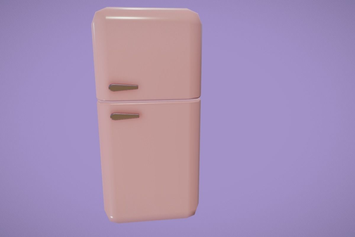 Cute Kitchen Set Low-poly 3D model_11