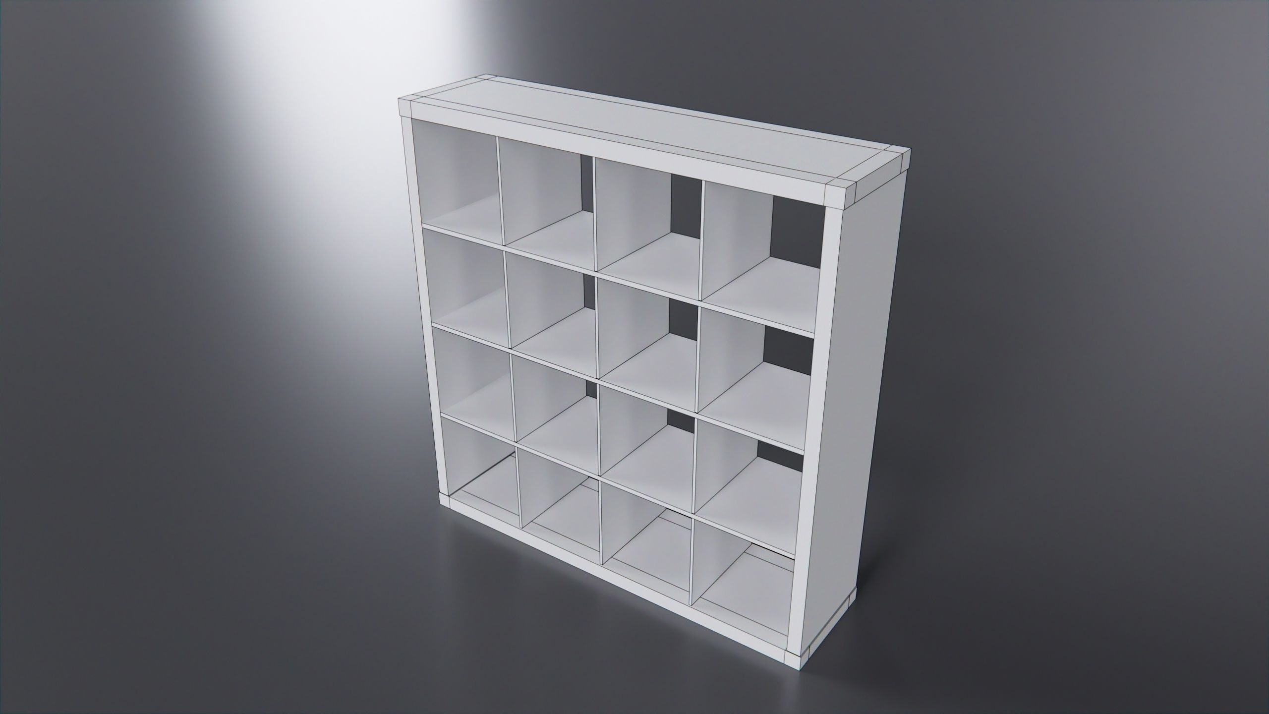 IKEA KALLAX 147x147 cm Low-poly 3D model_5