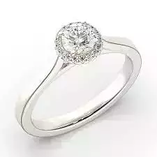 YD160 engagement ring with round brilliant diamond