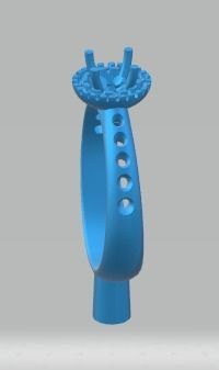 YD160 engagement ring with round brilliant diamond 3D print model_5