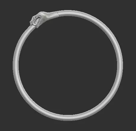 Snake Bangle  3D print model_0