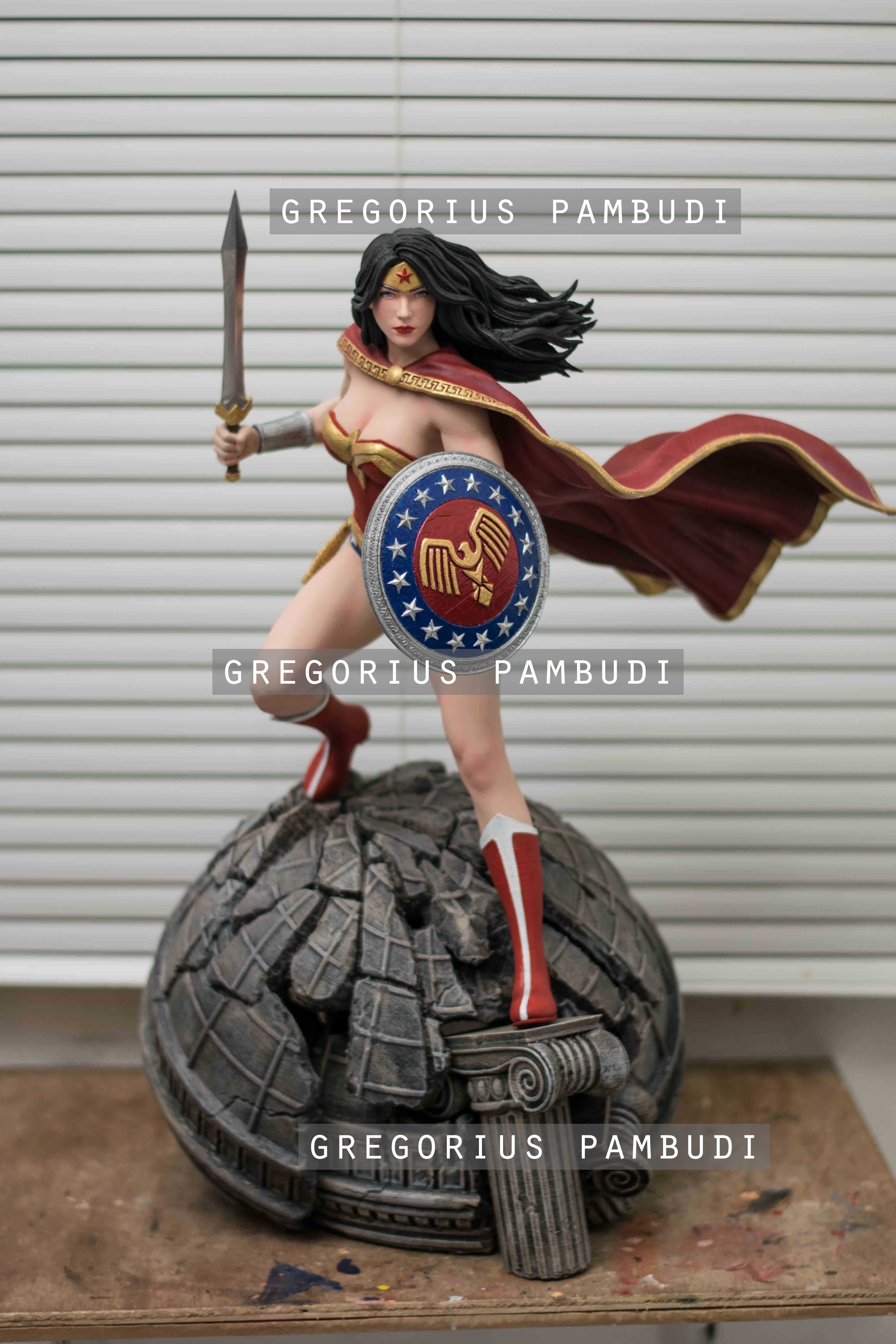 Wonder Woman Fan Art Statue 3d Printable 3D print model_4