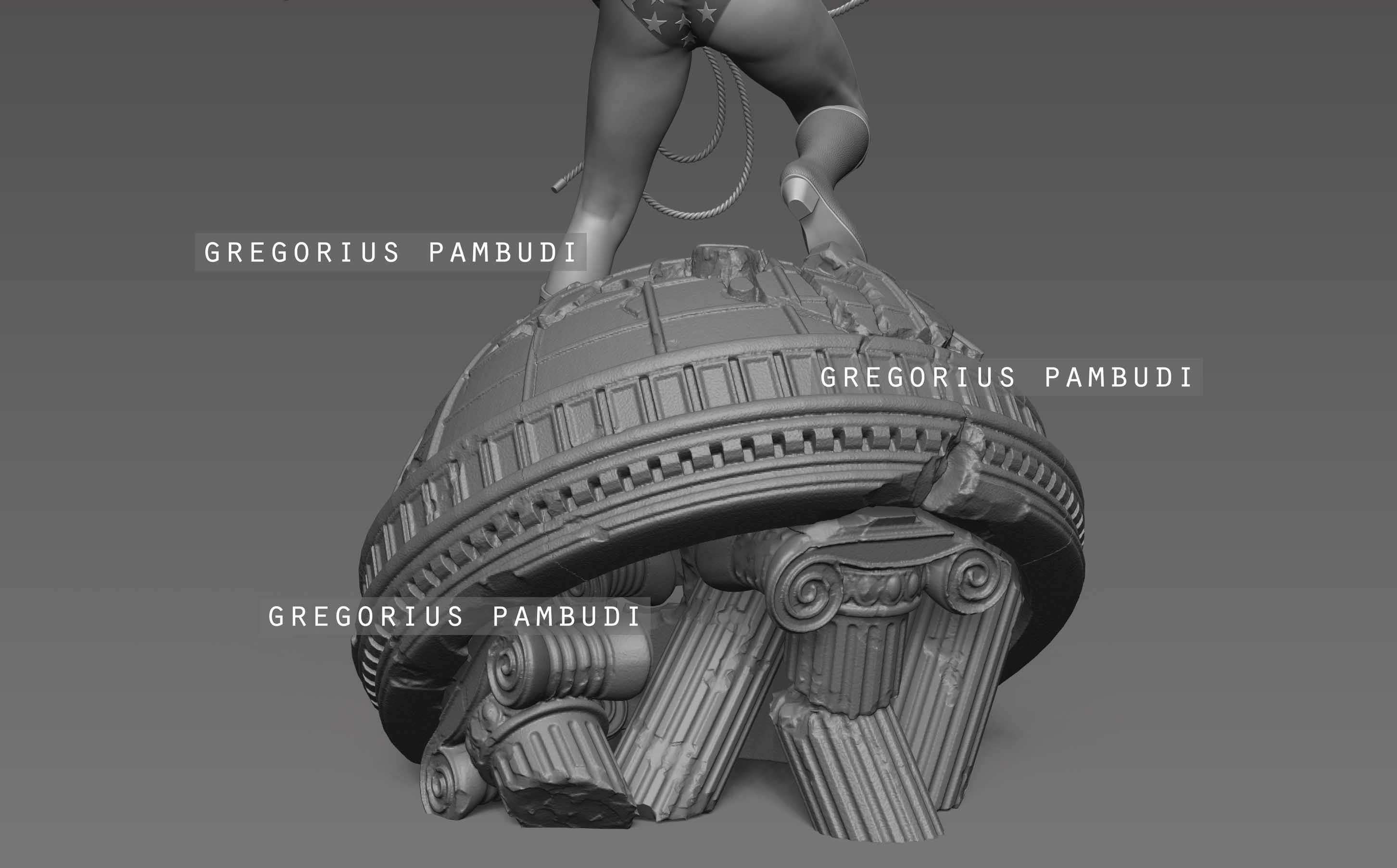 Wonder Woman Fan Art Statue 3d Printable 3D print model_31