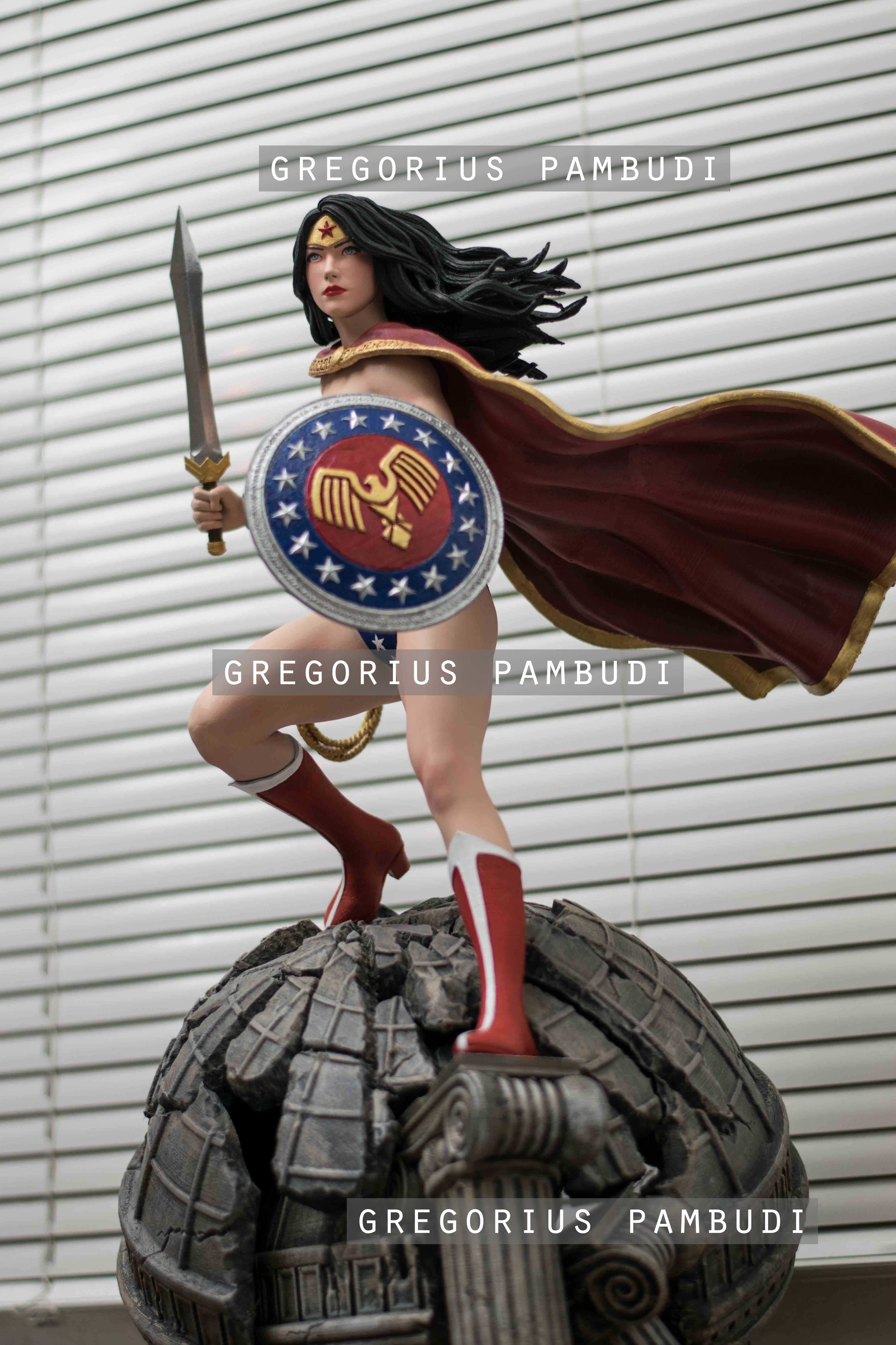 Wonder Woman Fan Art Statue 3d Printable 3D print model_10