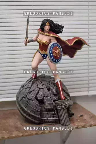 Wonder Woman Fan Art Statue 3d Printable