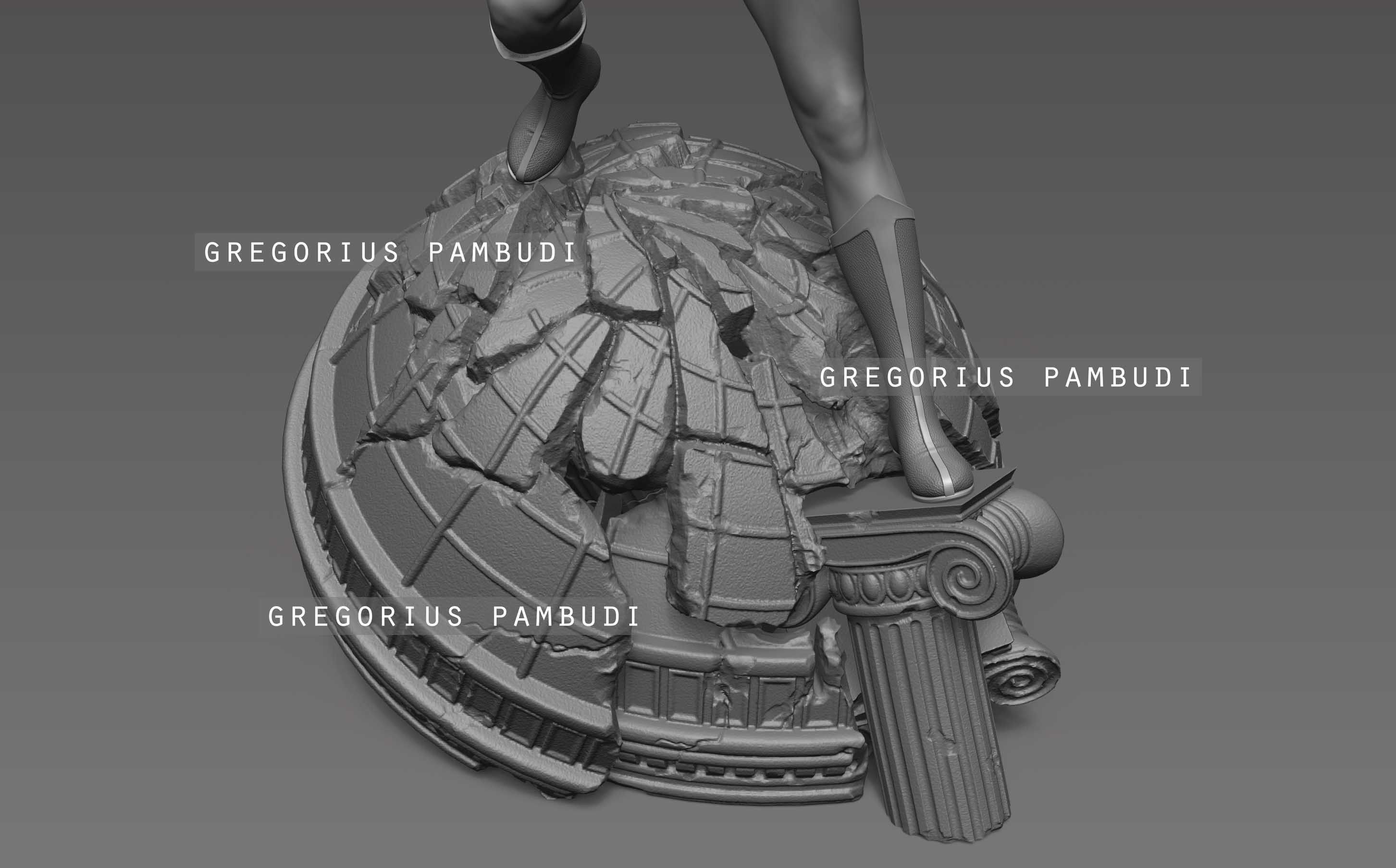 Wonder Woman Fan Art Statue 3d Printable 3D print model_28