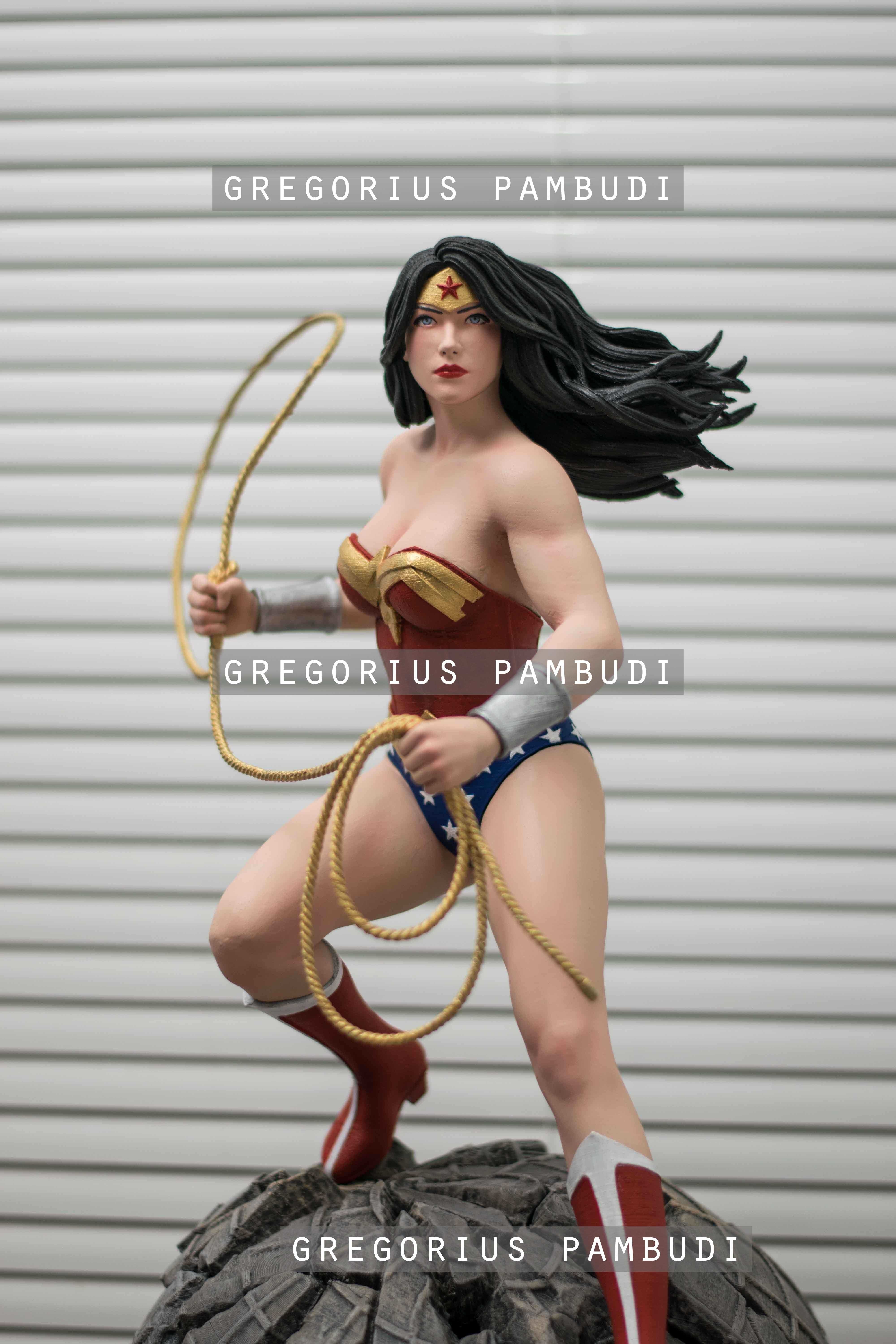 Wonder Woman Fan Art Statue 3d Printable 3D print model_16