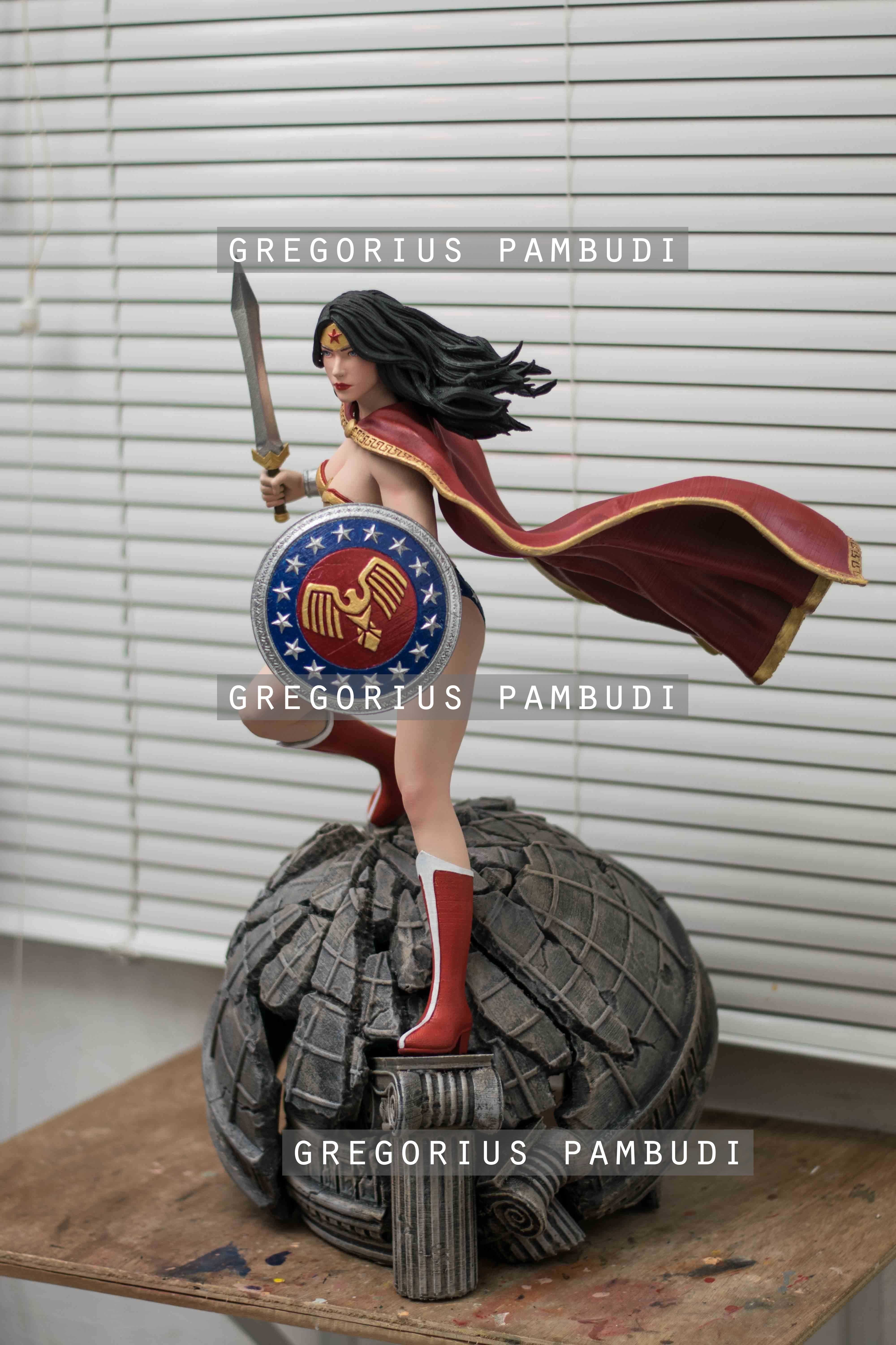 Wonder Woman Fan Art Statue 3d Printable 3D print model_5