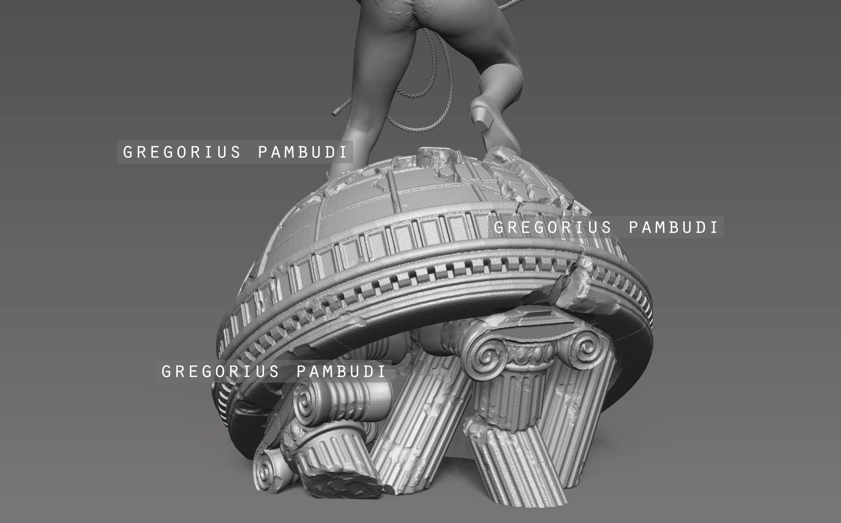 Wonder Woman Fan Art Statue 3d Printable 3D print model_32