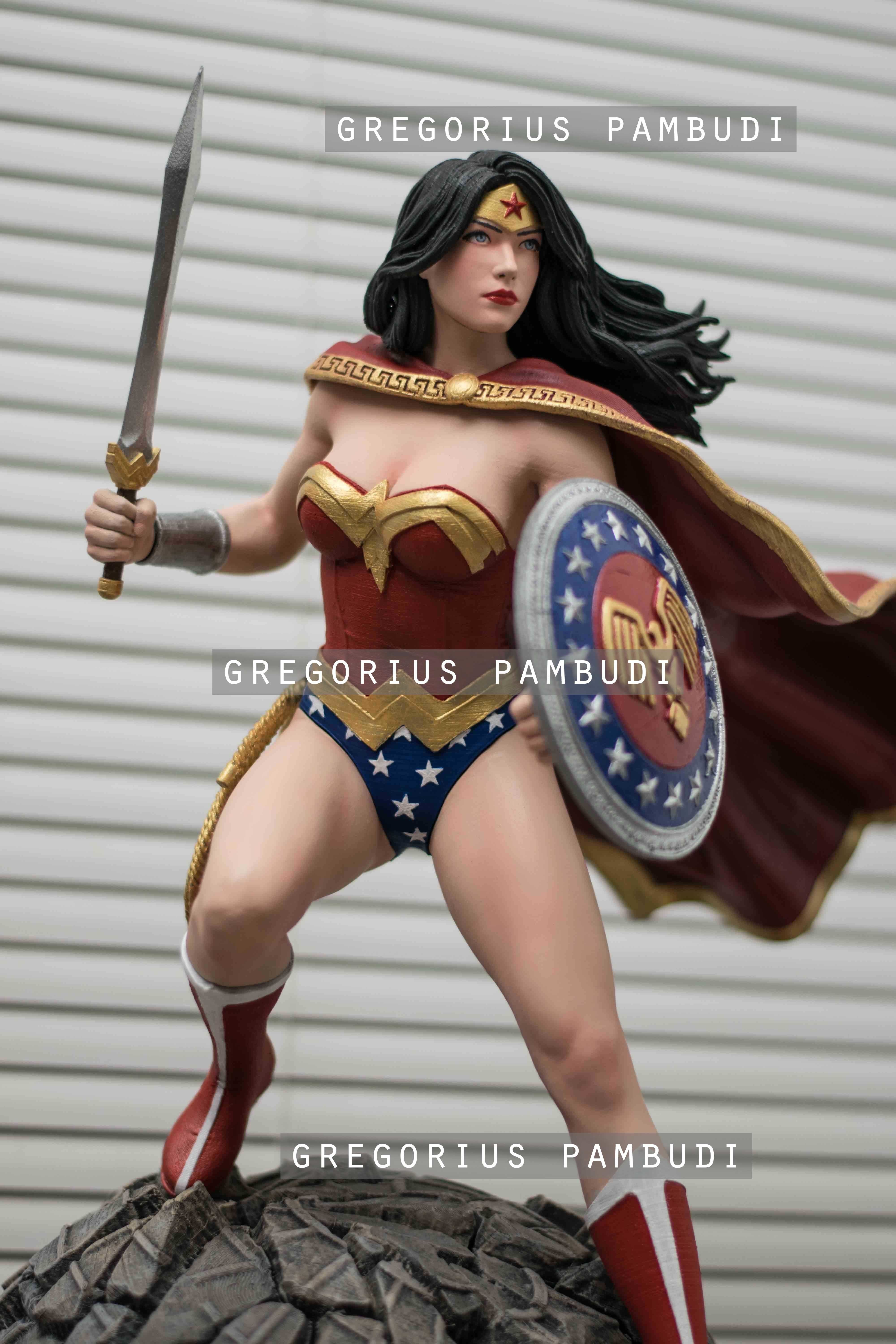 Wonder Woman Fan Art Statue 3d Printable 3D print model_9