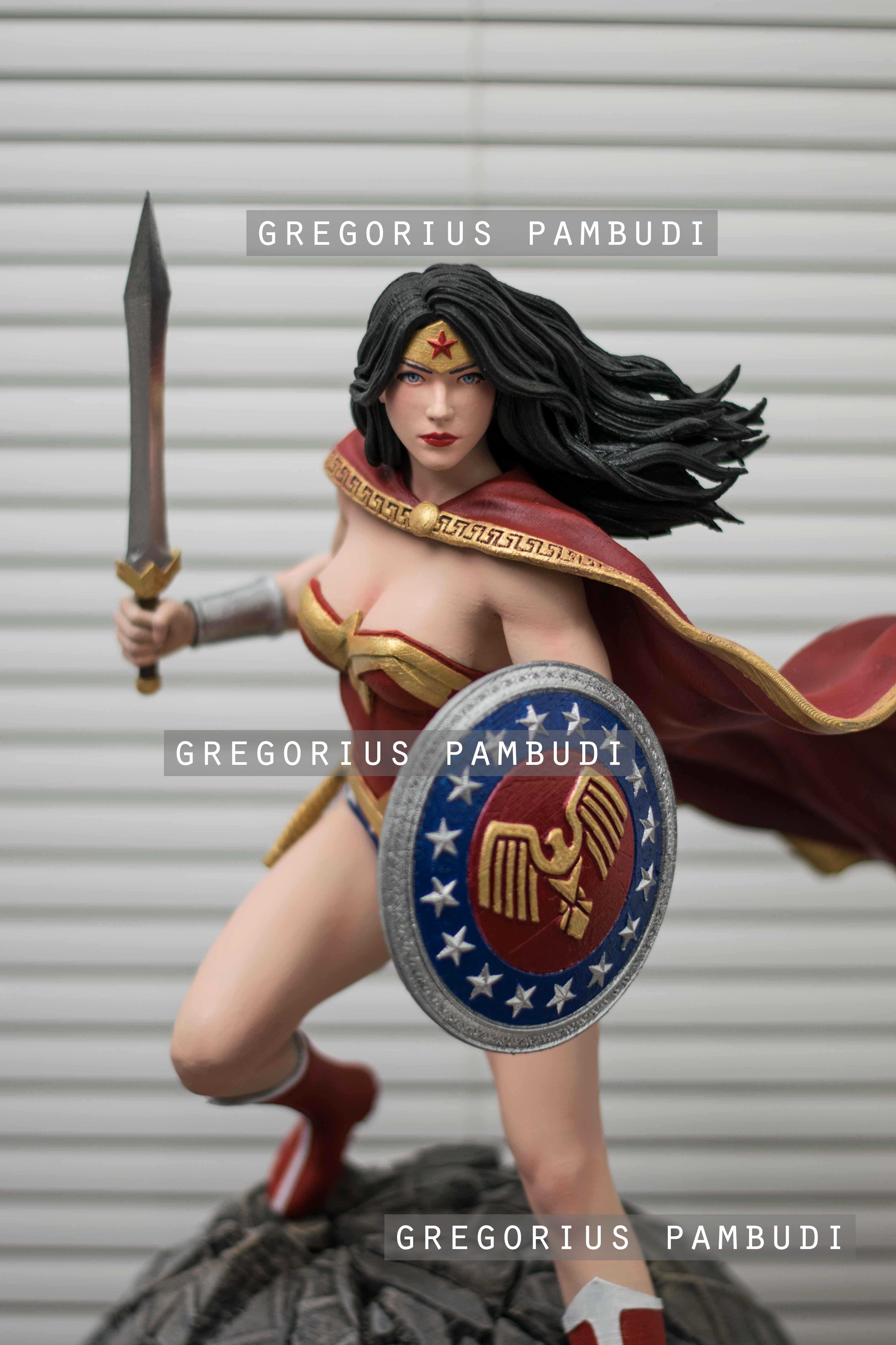 Wonder Woman Fan Art Statue 3d Printable 3D print model_15