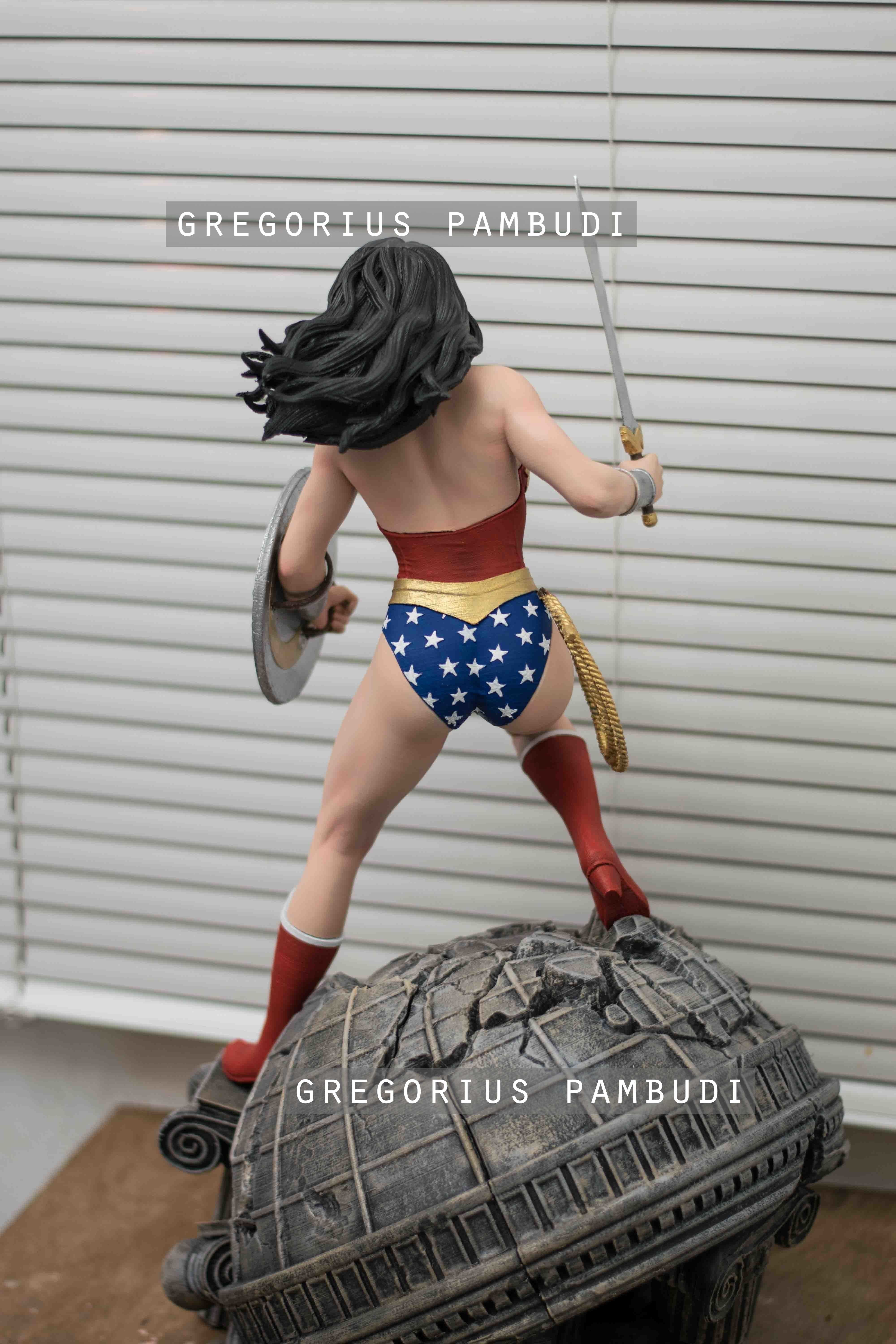 Wonder Woman Fan Art Statue 3d Printable 3D print model_19