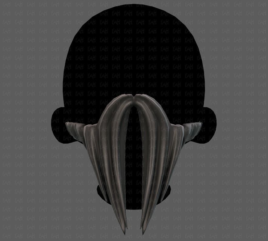 Beard V40 Low-poly 3D model_35