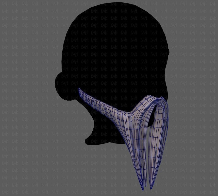 Beard V40 Low-poly 3D model_10