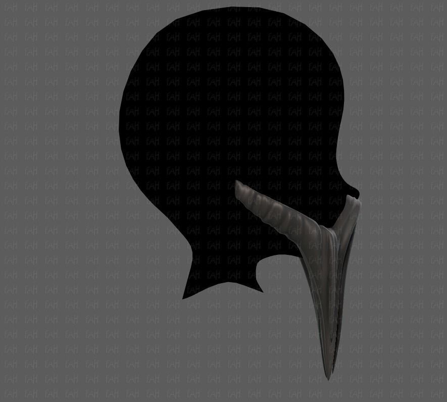 Beard V40 Low-poly 3D model_3