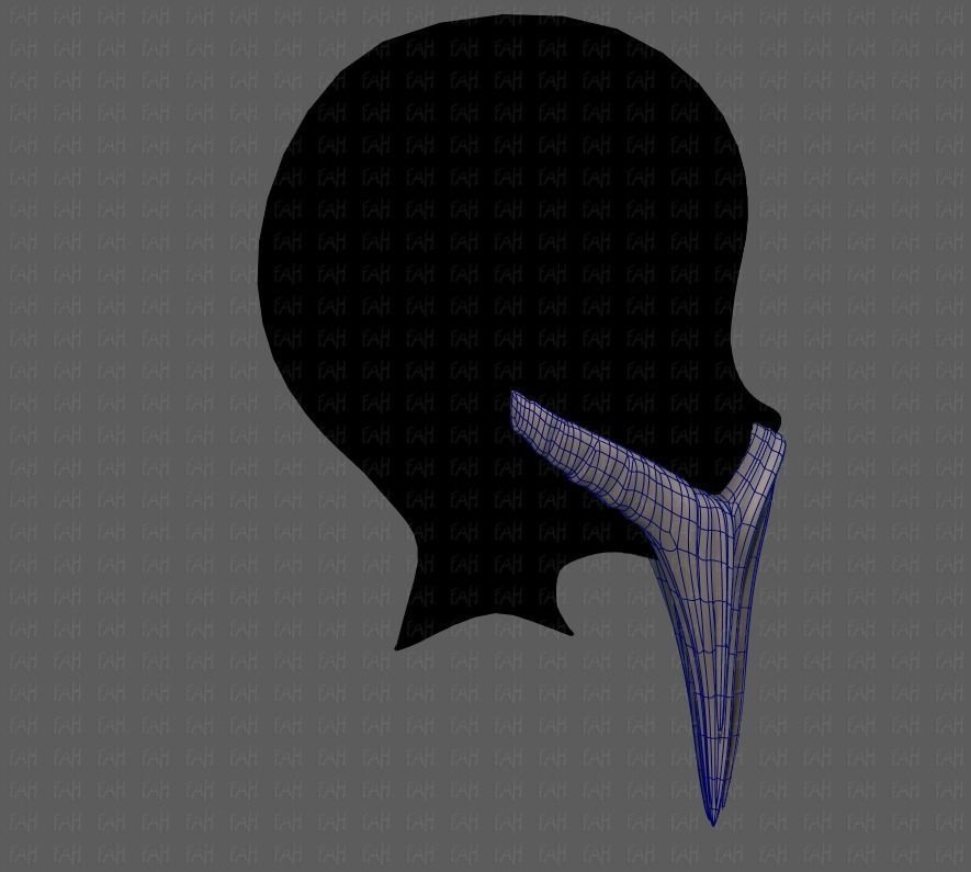 Beard V40 Low-poly 3D model_11