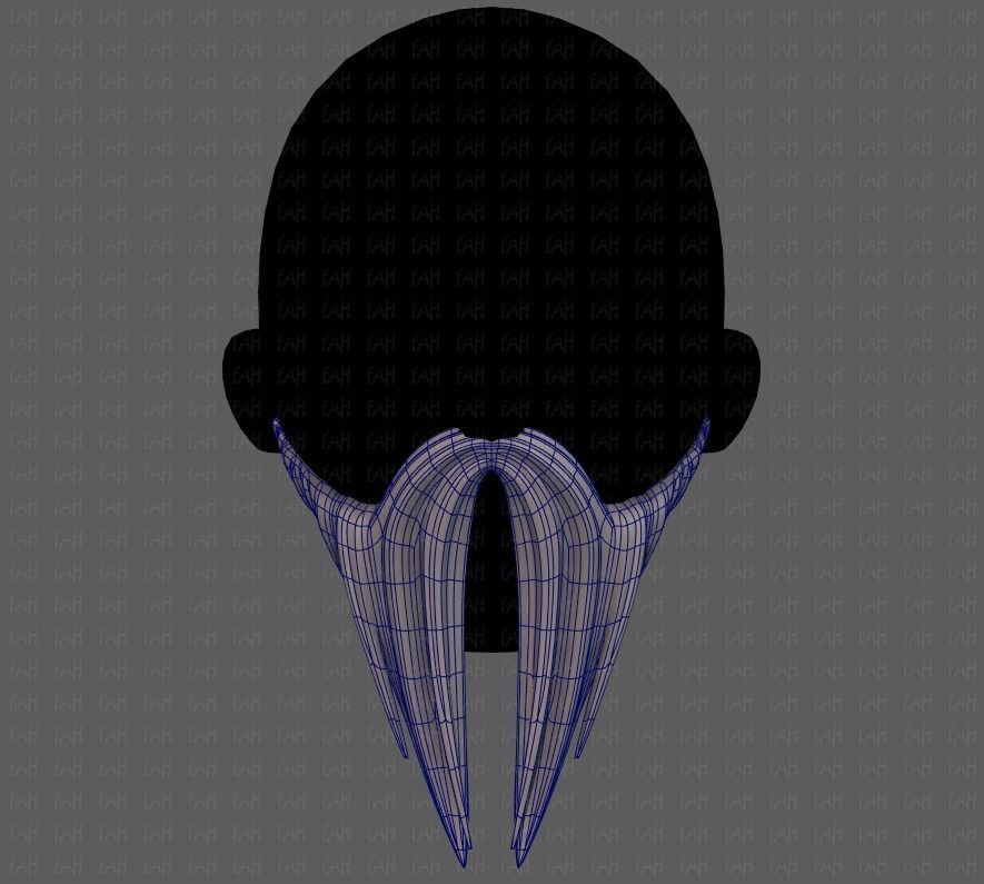 Beard V40 Low-poly 3D model_9