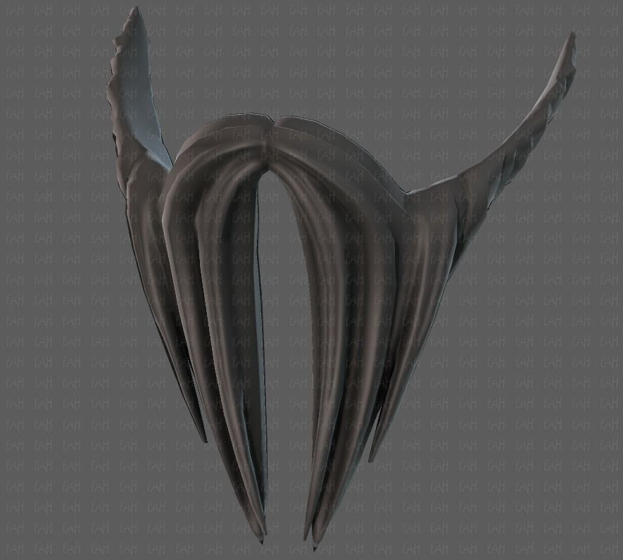 Beard V40 Low-poly 3D model_39