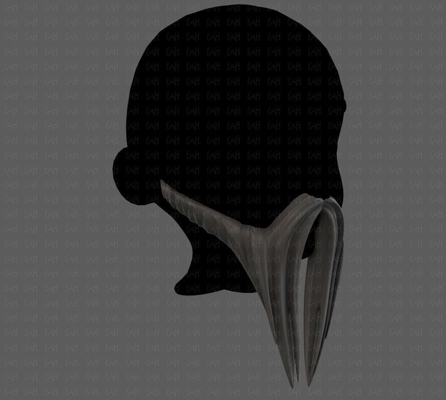 Beard V40 Low-poly 3D model_2