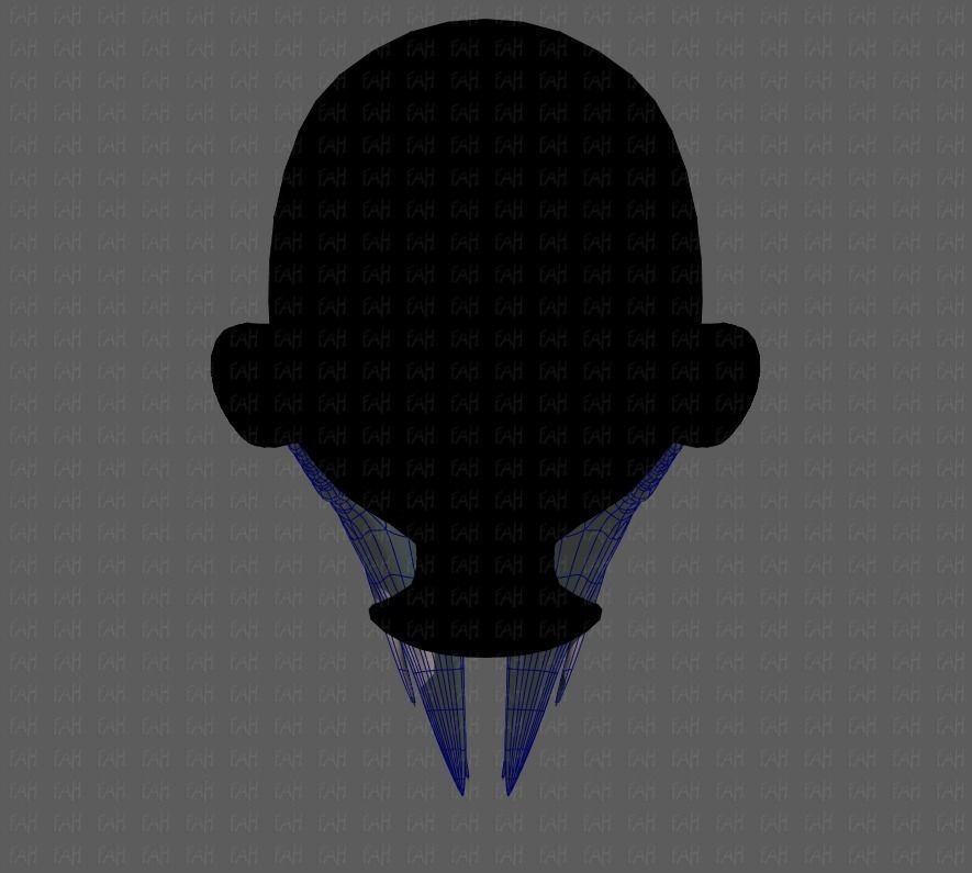 Beard V40 Low-poly 3D model_13