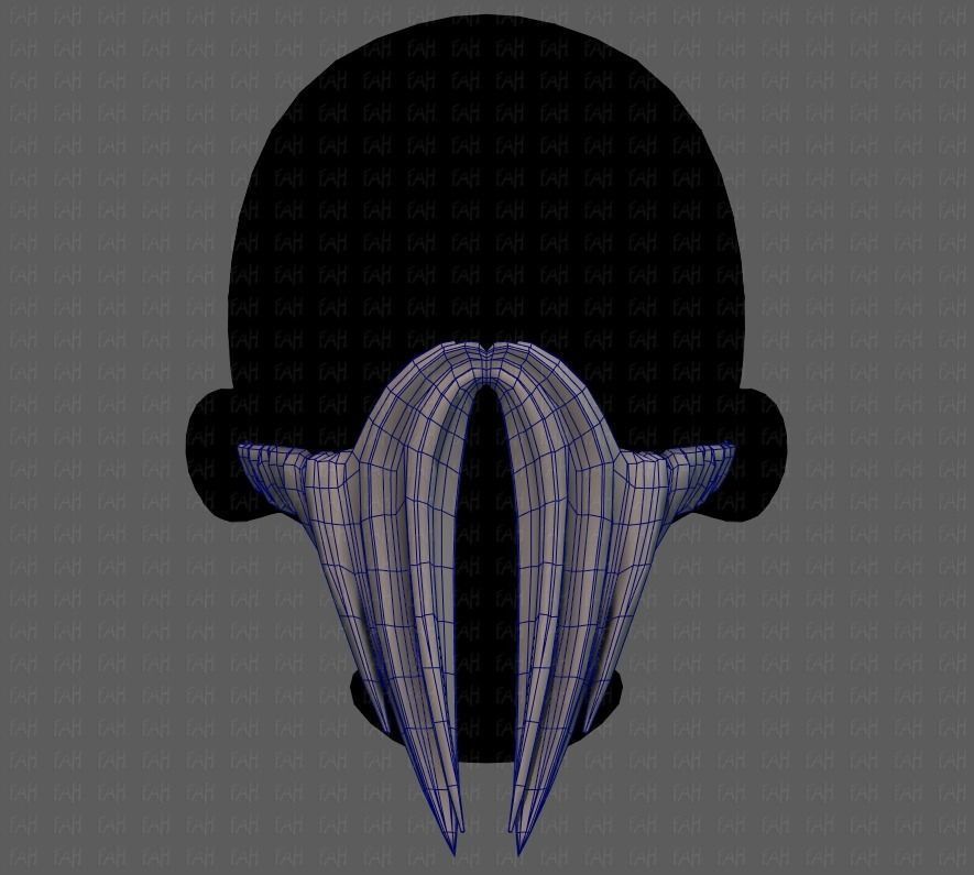 Beard V40 Low-poly 3D model_36