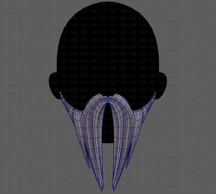 Beard V40 Low-poly 3D model_25