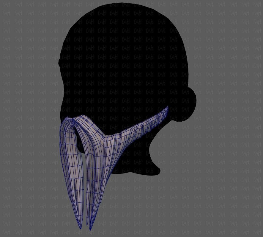 Beard V40 Low-poly 3D model_16