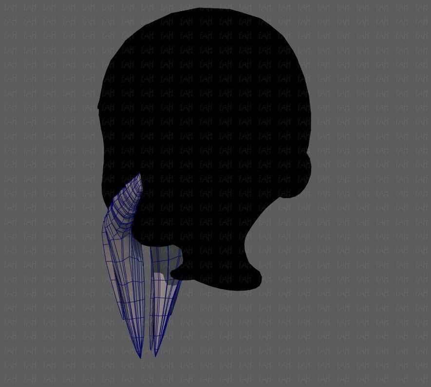 Beard V40 Low-poly 3D model_30