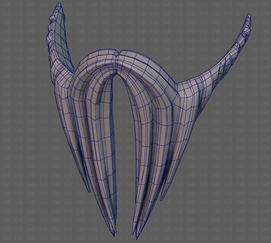 Beard V40 Low-poly 3D model_40