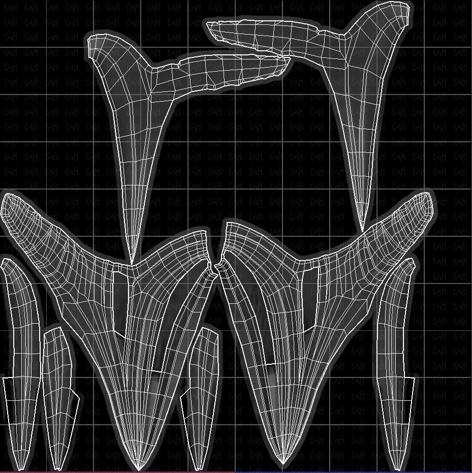 Beard V40 Low-poly 3D model_45