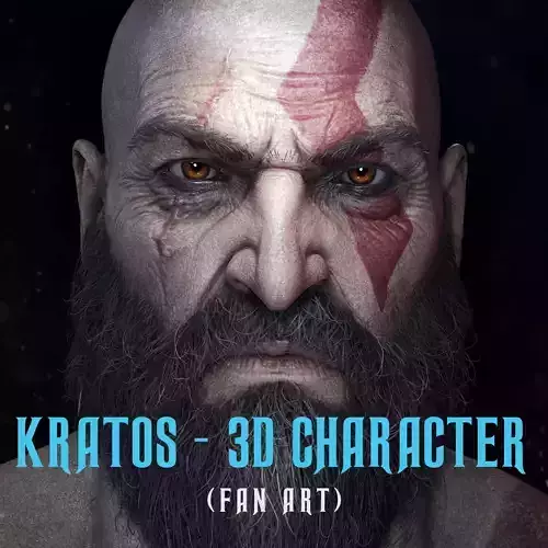 Kratos - God of War - Fan Art 3d model Low-poly 3D model