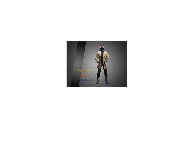 stylized boy Low-poly 3D model
