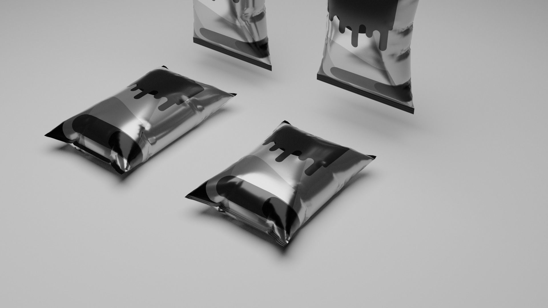 Chips Packet Pack Low-poly 3D model_10