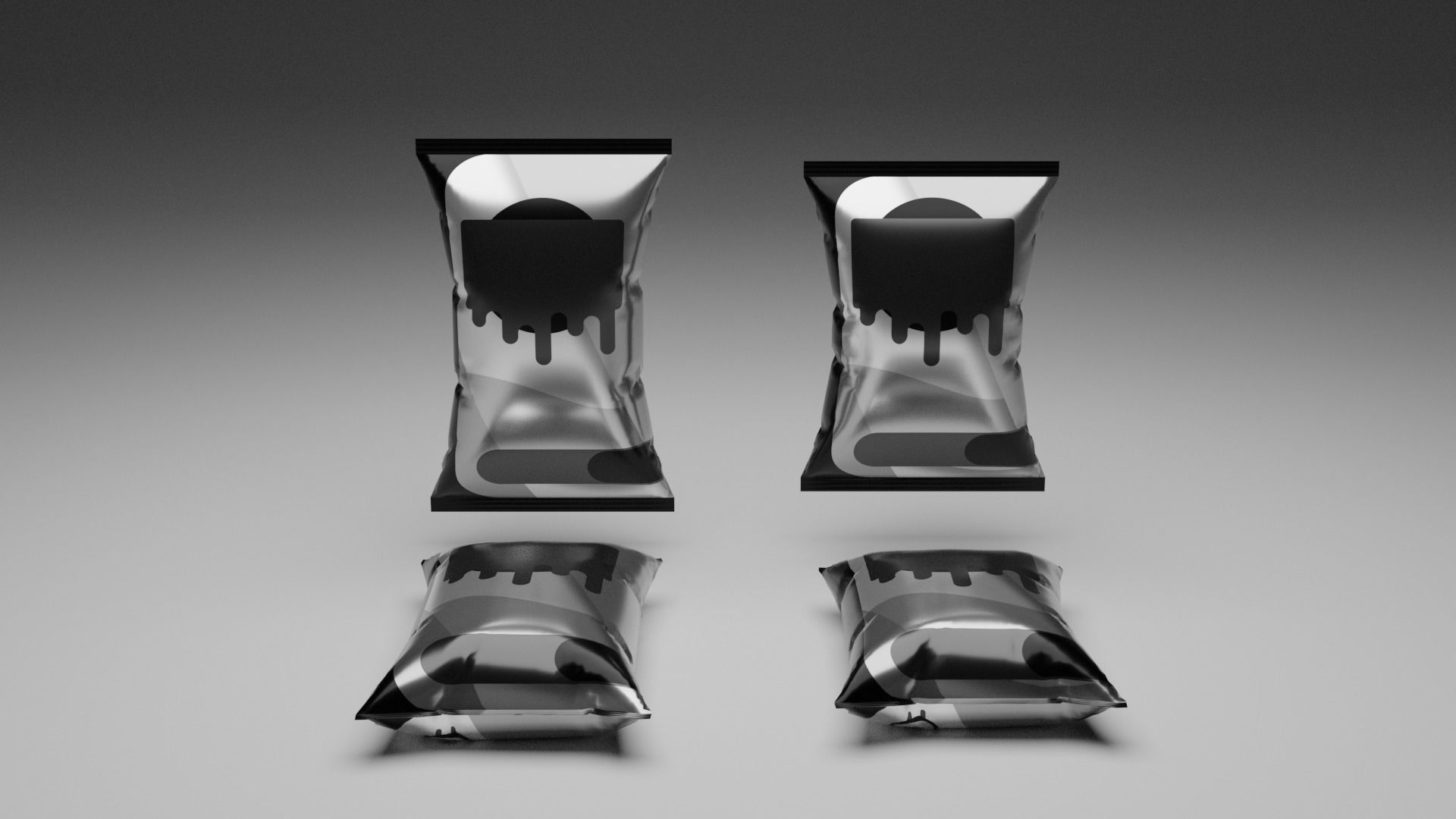 Chips Packet Pack Low-poly 3D model_1