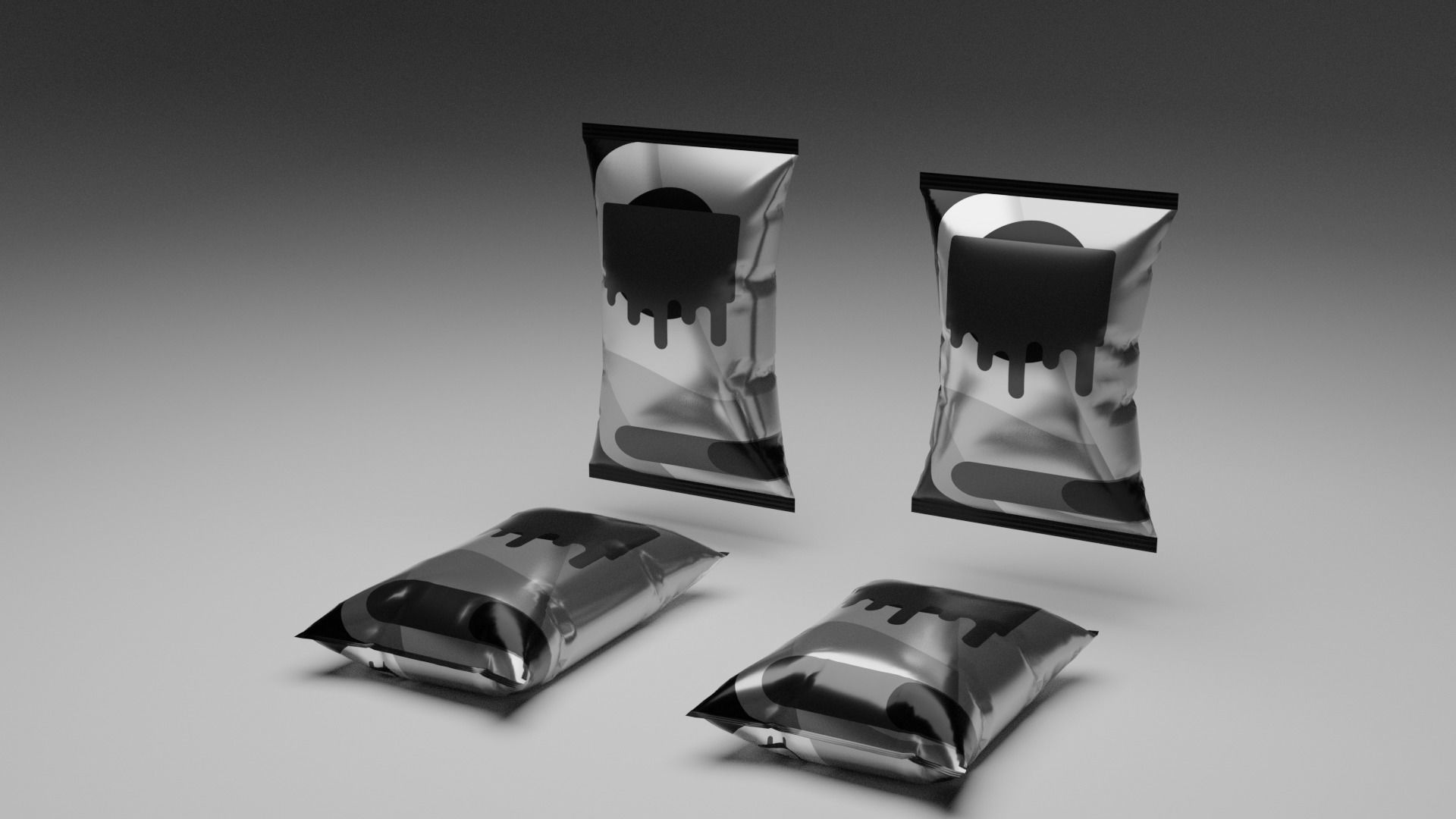 Chips Packet Pack Low-poly 3D model_2