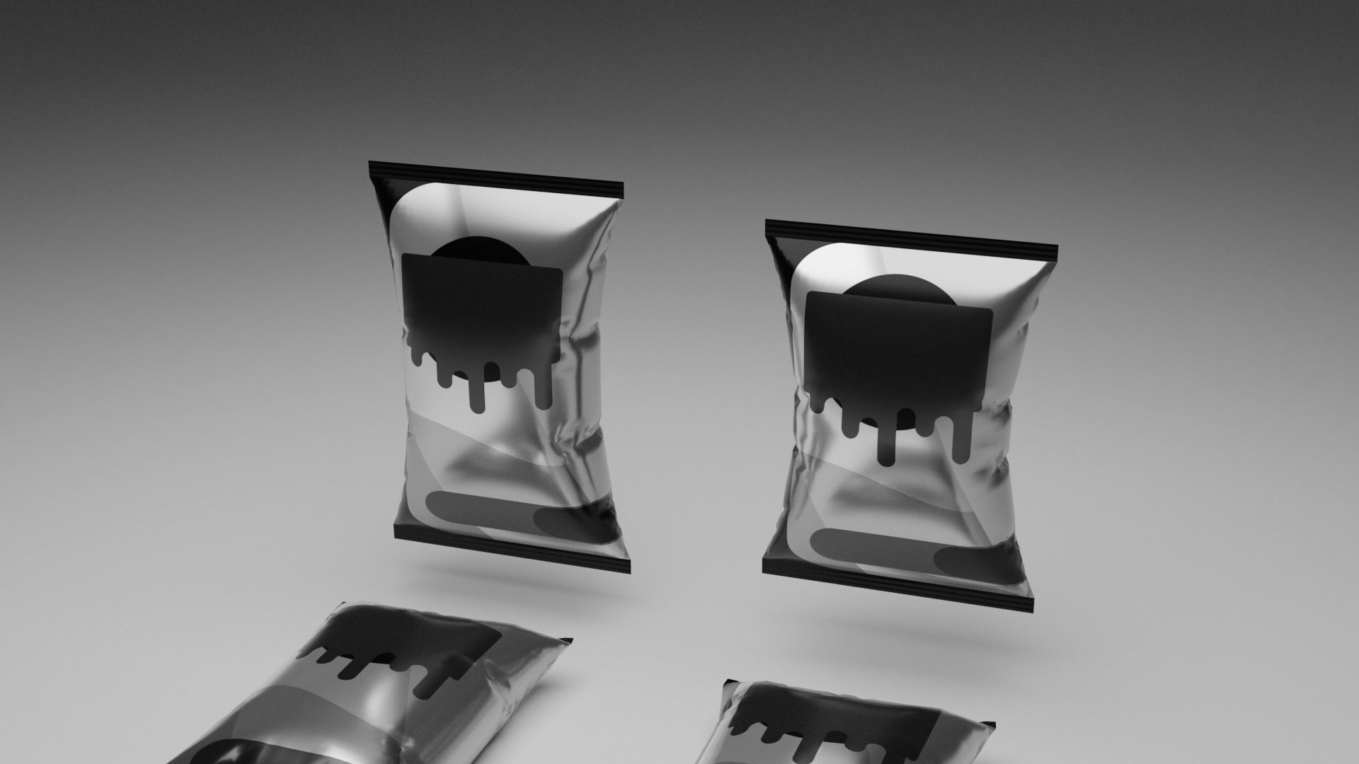 Chips Packet Pack Low-poly 3D model_12